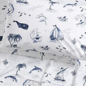 POTTERY BARN KIDS Surf Vibes Organic Sheet Set